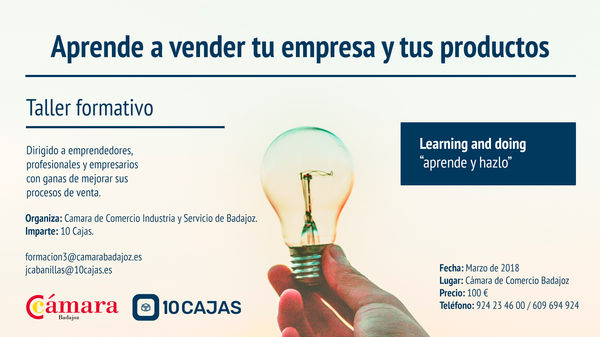 Taller APRENDE A VENDER TU EMPRESA Y SUS PRODUCTOS