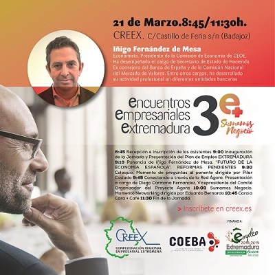 Extremadura acoge el 21 de marzo el 1º Encuentro Empresarial, una oportunidad de negocio para el empresariado de la región 