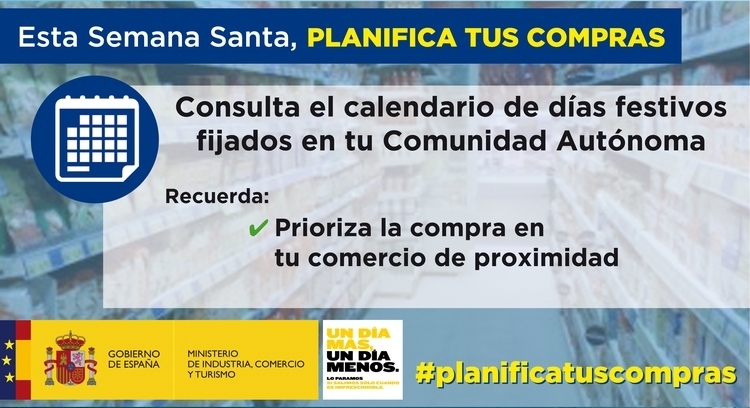 El Ministerio de Industria, Comercio y Turismo recomienda planificar las compras durante la Semana Santa