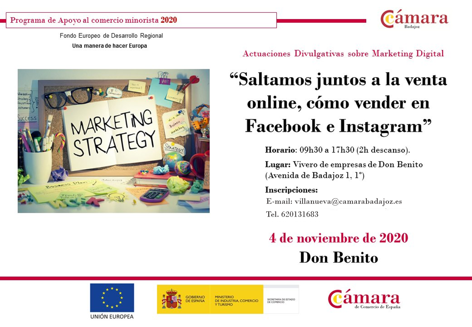 DON  BENITO- Taller PCM: Saltamos juntos a la venta online, cómo vender en Facebook e Instagram 