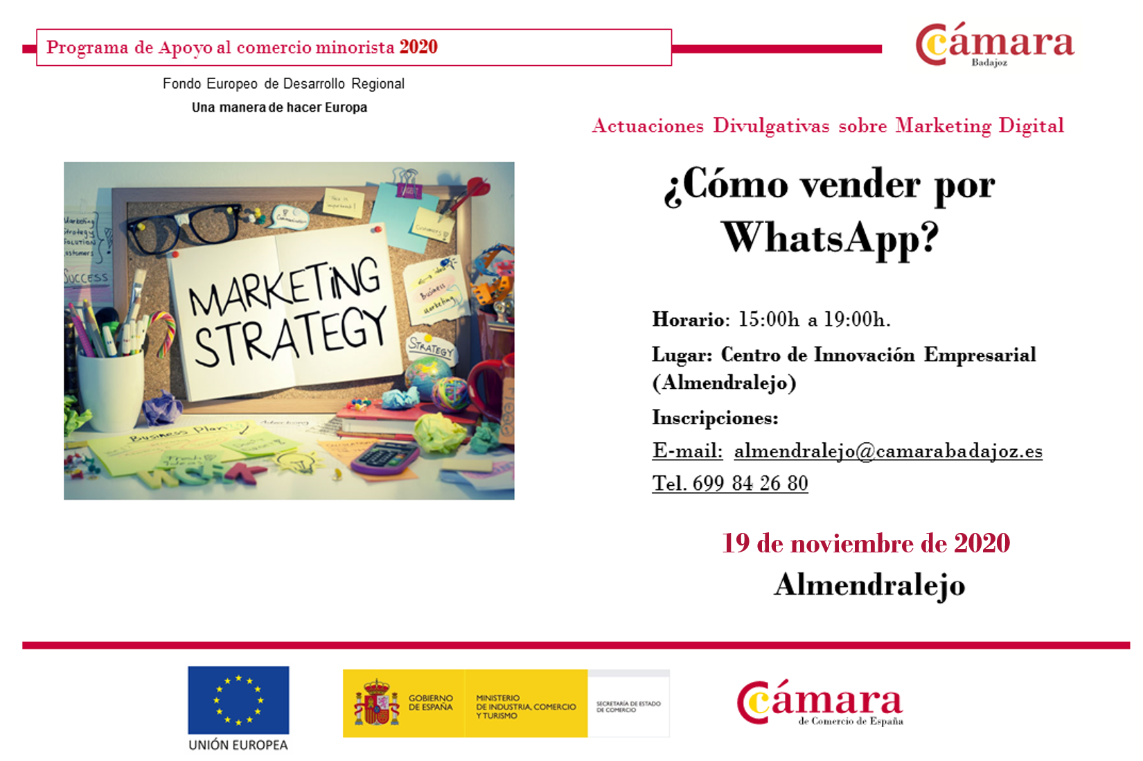 ALMENDRALEJO - Taller PCM: ¿Cómo vender por WhatsApp?