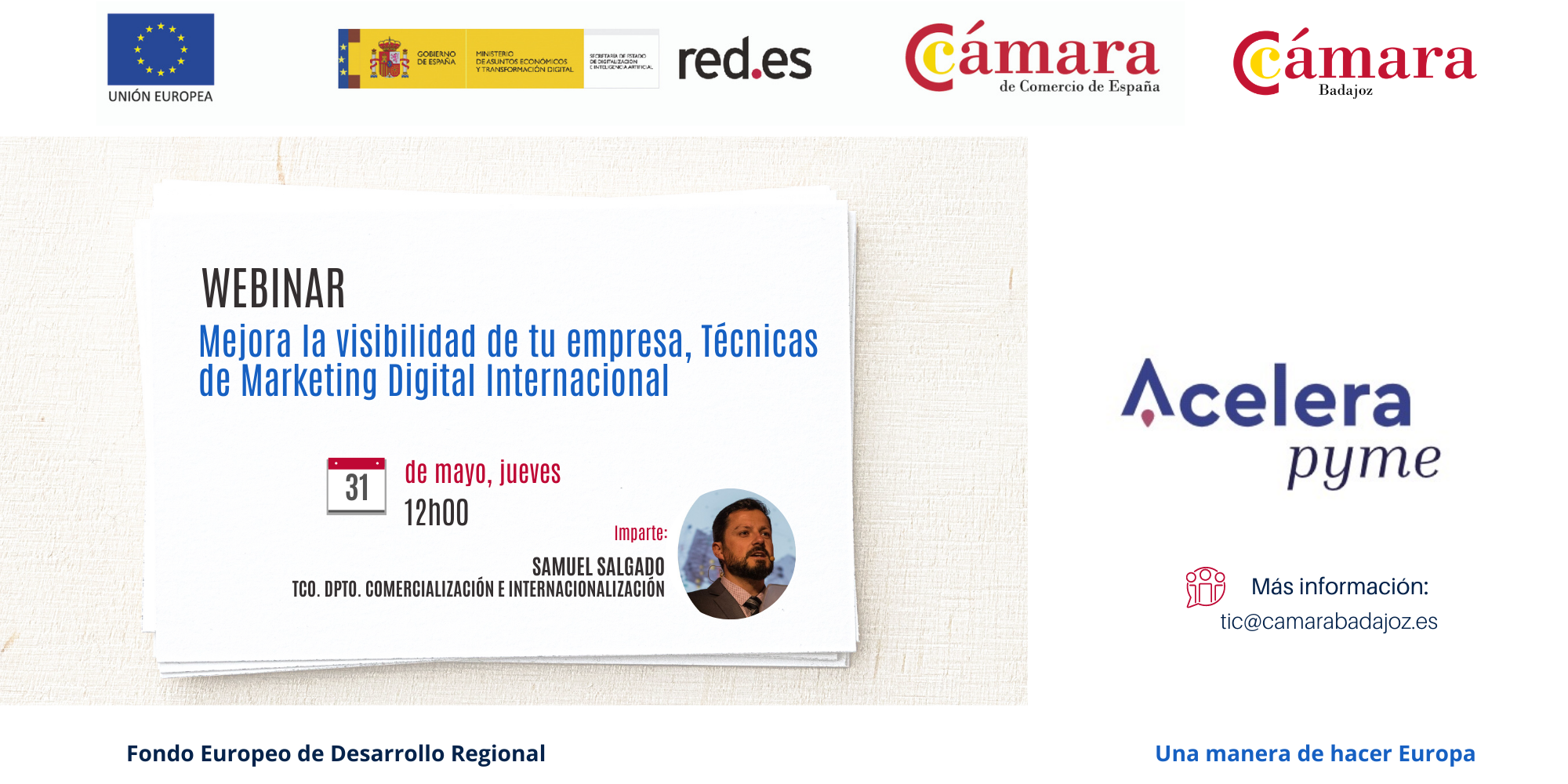 Webinar -  Mejora la visibilidad de tu empresa: Técnicas de Marketing Digital Internacional