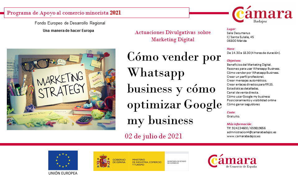 Taller PCM: Cómo vender por Whatsapp business y cómo optimizar Google my business 