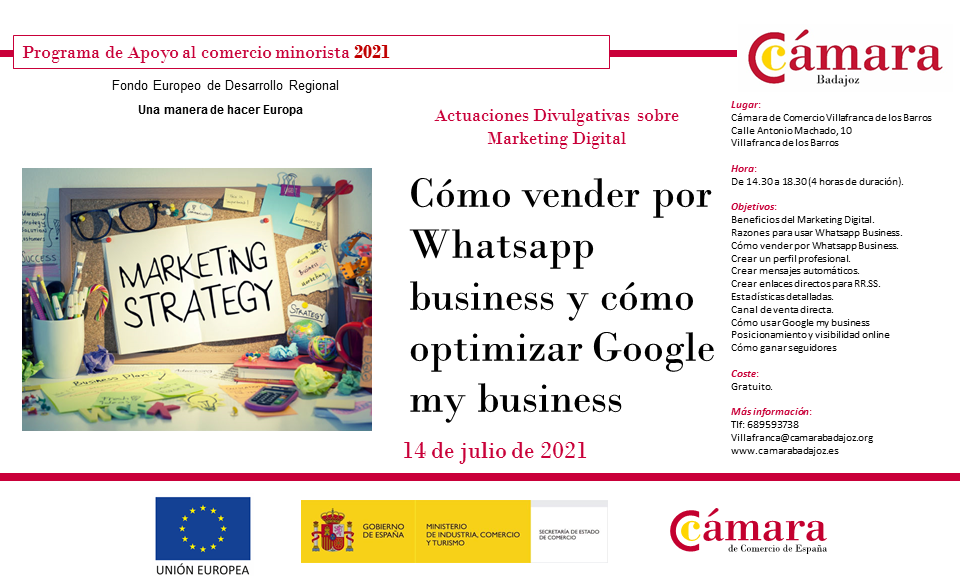 Taller PCM: Cómo vender por Whatsapp business y cómo optimizar Google my business 