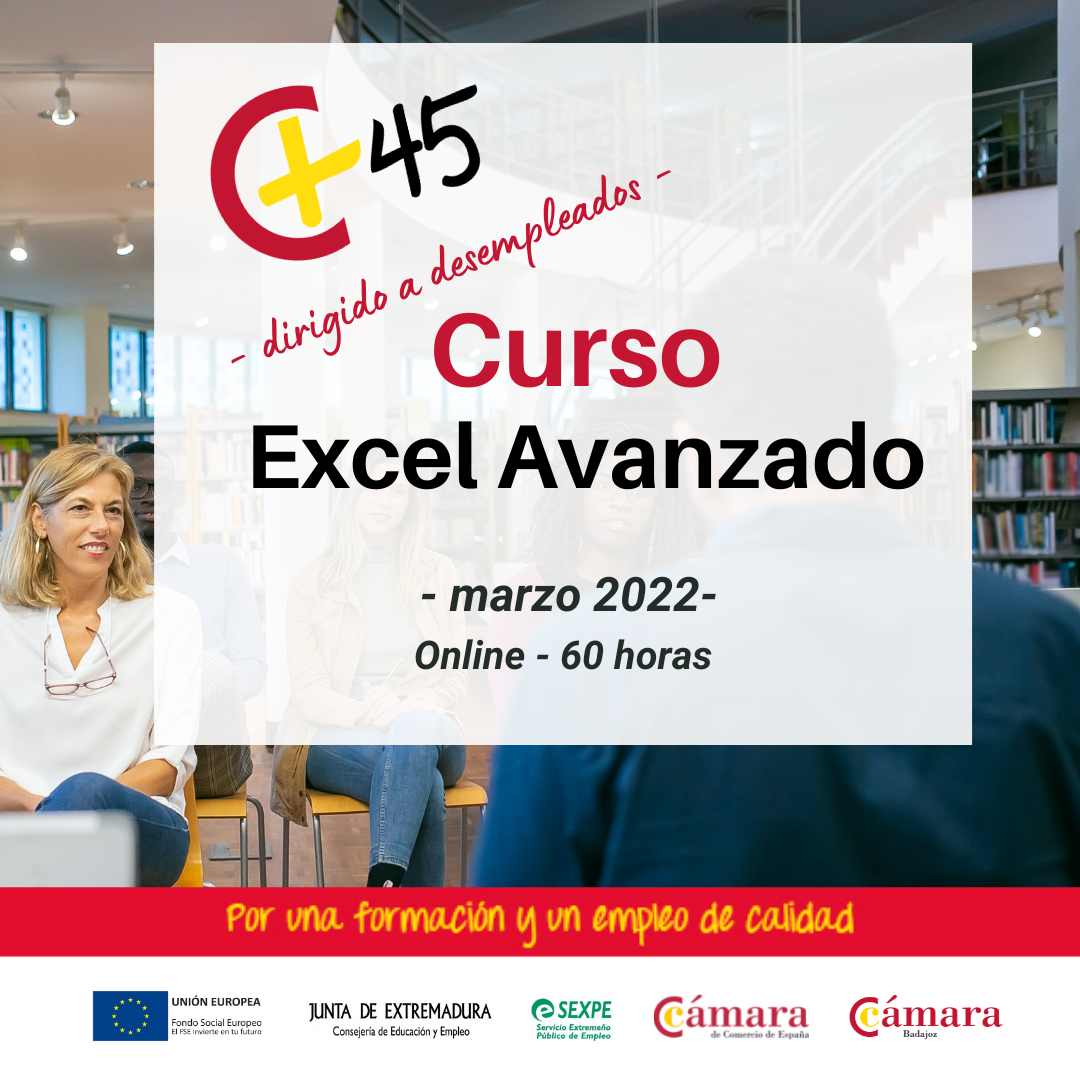 CURSO 45+: EXCEL AVANZADO - ONLINE