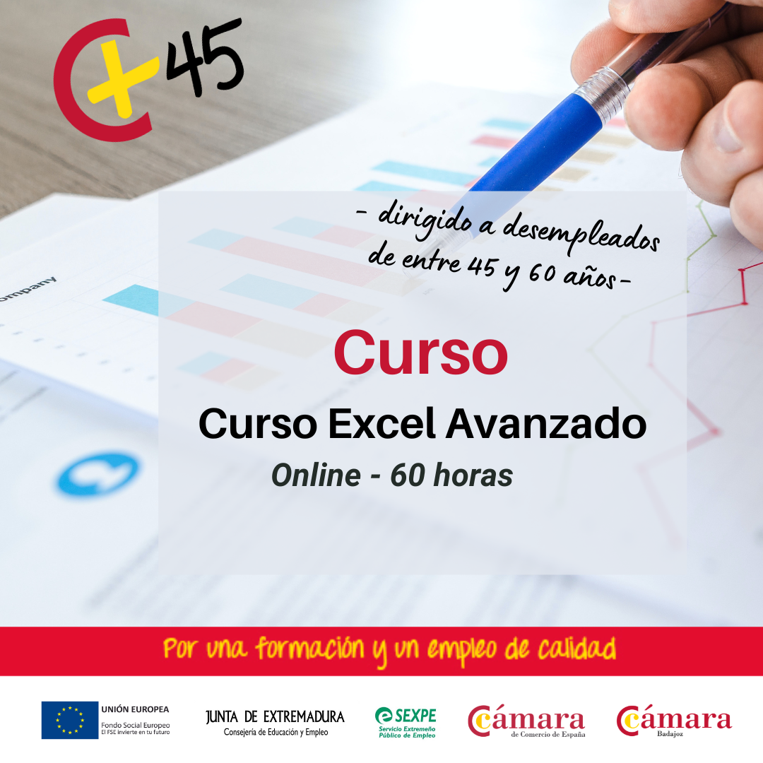 CURSO 45+: EXCEL AVANZADO - ONLINE