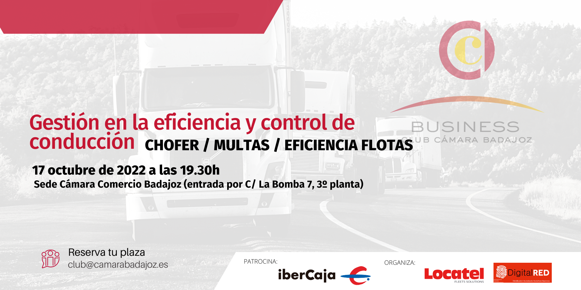 AFTERWORK: GESTION EN LA EFICIENCIA Y CONTROL DE CONDUCCION CHOFER / MULTAS / EFICIENCIA FLOTAS (Badajoz)