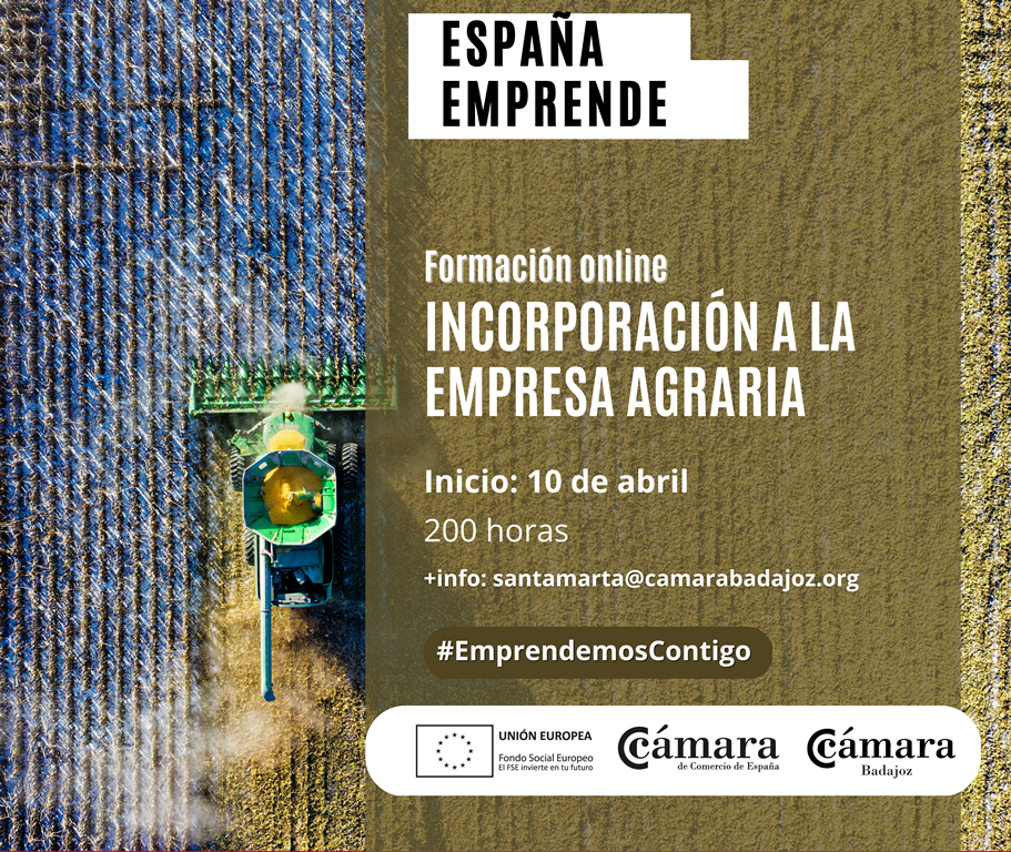 CURSO ESPAÑA EMPRENDE: INCORPORACION A LA EMPRESA AGRARIA