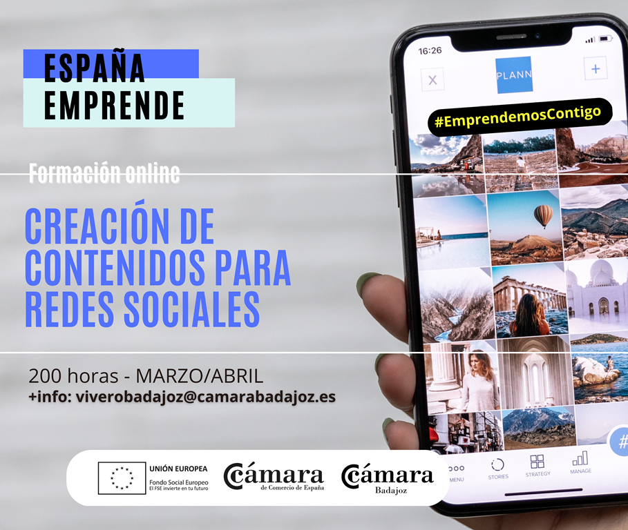 CURSO ESPAÑA EMPRENDE: CREACIÓN DE CONTENIDOS PARA REDES SOCIALES