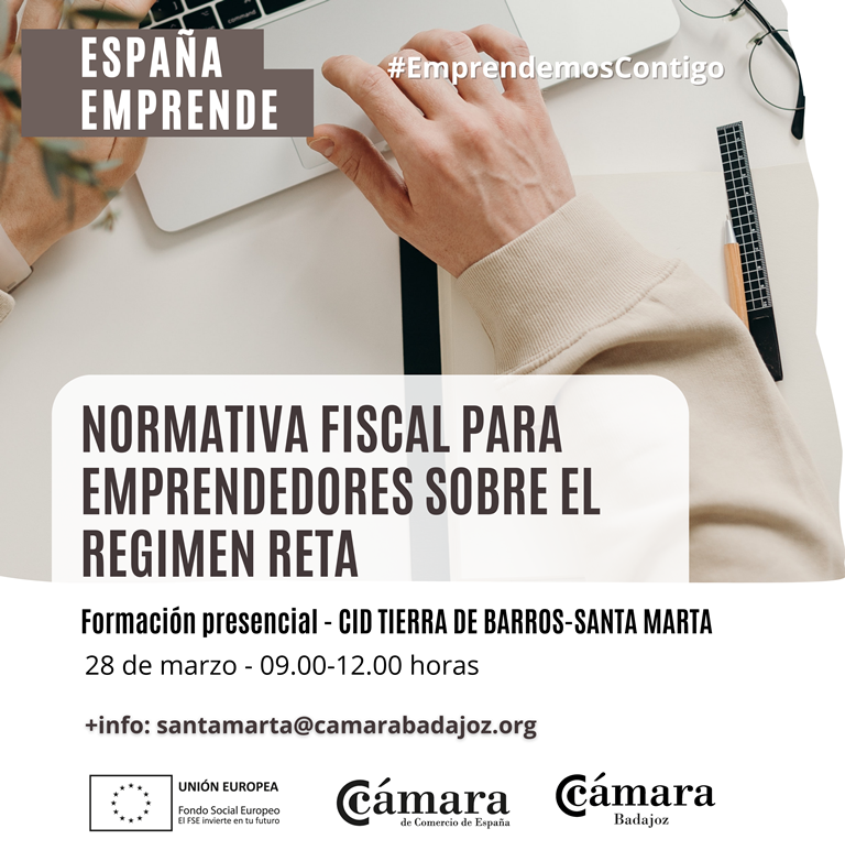 TALLER ESPAÑA EMPRENDE: NORMATIVA FISCAL PARA EMPRENDEDORES SOBRE EL REGIMEN RETA