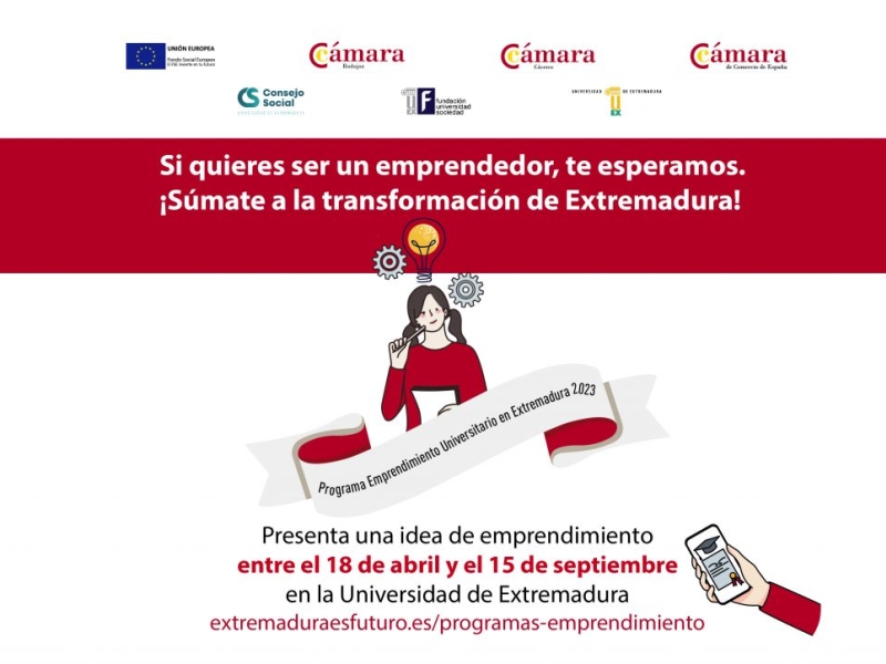 El Programa de Emprendimiento Universitario de Extremadura lanza su tercera convocatoria