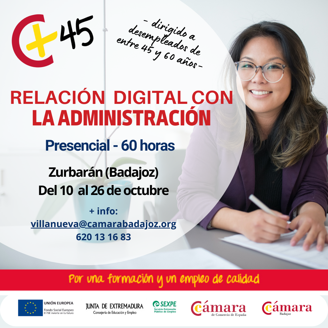 CURSO 45+: RELACIÓN DIGITAL CON LA ADMINISTRACIÓN