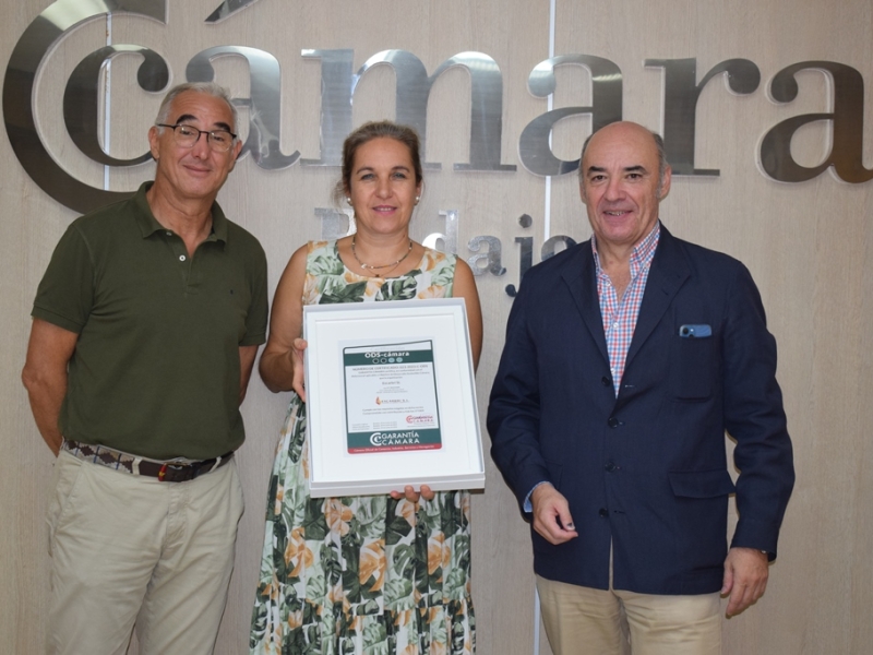 Garantía Cámara entrega el certificado ODS a Excarbri SL.-