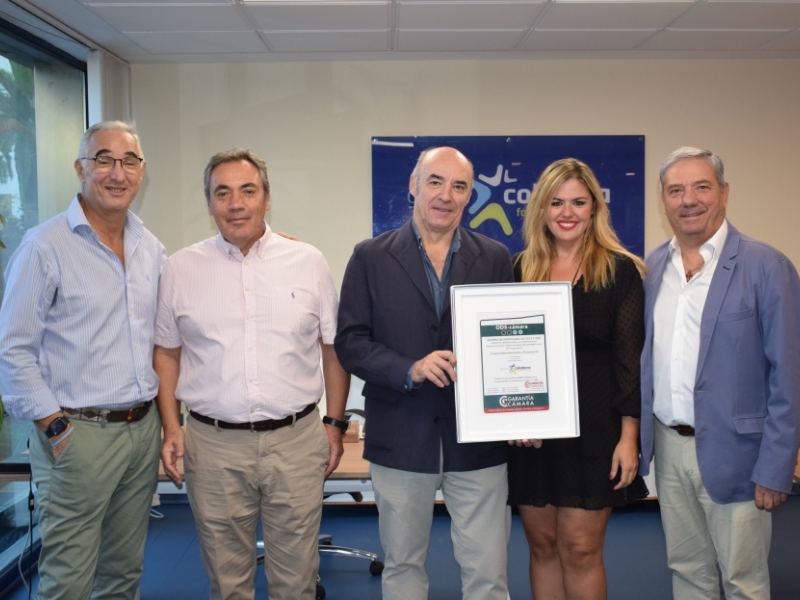 Garantía Cámara entrega el certificado ODS a Grupo Colabora