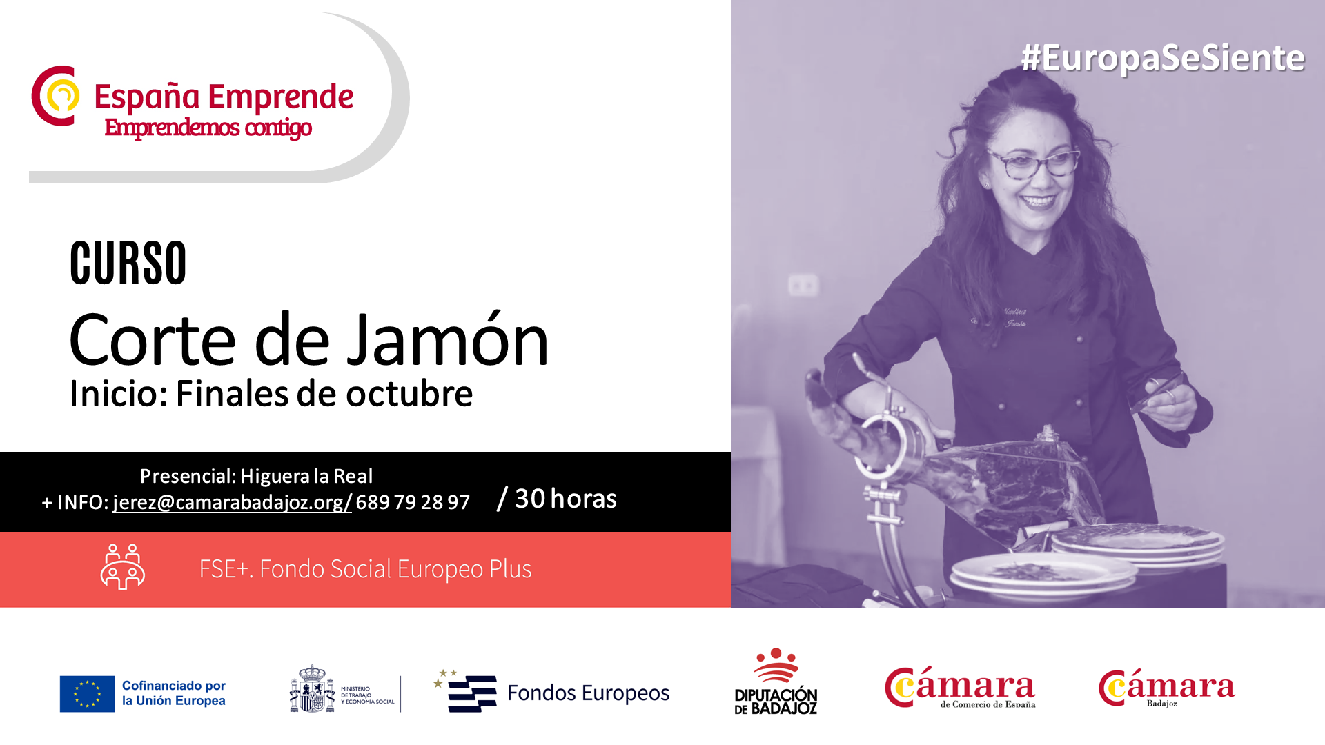 CURSO ESPAÑA EMPRENDE: Corte de Jamón