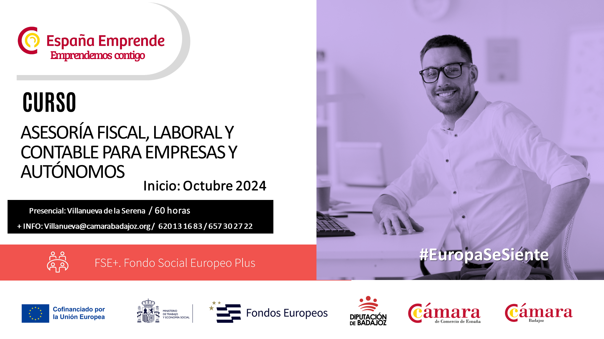 CURSO ESPAÑA EMPRENDE: ASESORÍA FISCAL, LABORAL Y CONTABLE PARA EMPRESAS Y AUTÓNOMOS