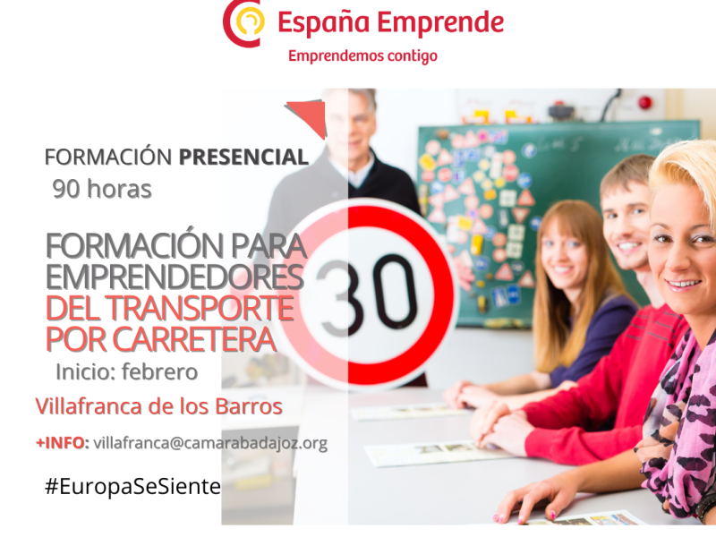 Formación para emprendedores del transporte por carretera (Villafranca de los Barros)