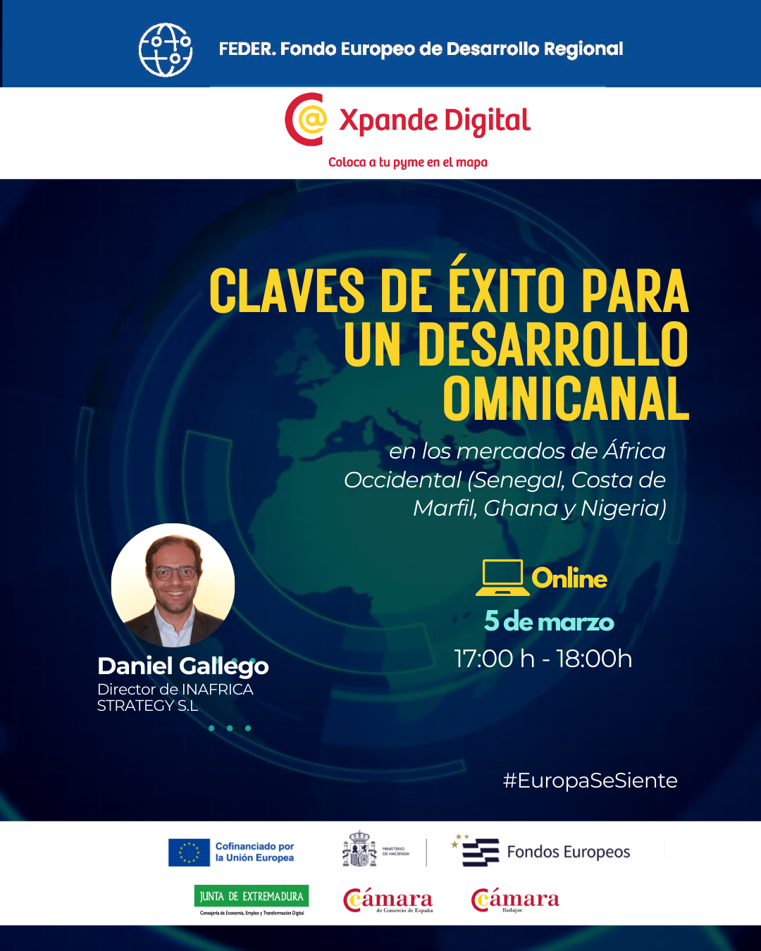 JORNADA XPANDE DIGITAL: Claves de éxito para un desarrollo omnicanal en los mercados de África Occidental (Senegal, Costa de Marfil, Ghana y Nigeria)